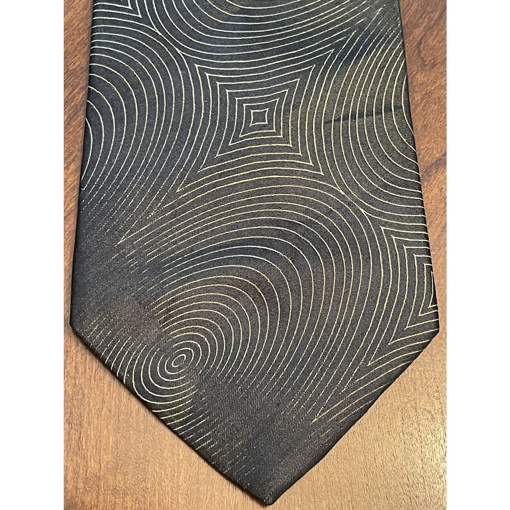 Zylos Platinum George Machado Black Green 100% Silk Men’s Neck Tie